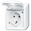 BUSCH JAEGER BJ 20EW-54 Steckdose m.Klappdeckel ocean IP44 alpinweiß