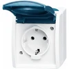 BUSCH JAEGER BJ 20EWN-53 Steckdose ocean IP44 grau/blaugrün