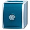 BUSCH JAEGER BJ 20EWSL-53 Steckdose m.Sicherheits- Schloss ocean IP44 grau/blaugrün