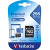 Verbatim Atminties kortelė Micro SDXC 256GB V10 + adapter juodos spalvos 44087
