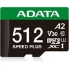 Atminties kortelė ATMINTIS Micro SDXC 512GB UHS-I UD512GUI3V30A2SP-RA1 ADATA