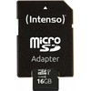 Atminties kortelė „Intenso Micro SDHC“ 16 GB 10 klasės UHS-I U1 našumas