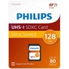 Atminties kortelė „Philips“ SDXC kortelė 128 GB, 10 klasės UHS-I U1