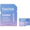 Atminties kortelė Karta SanDisk Creator Micro SDXC 128 GB Class 10 UHS-I/U3 A2 V30 (SDSQXAA-128G-GN6MS)