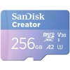 Atminties kortelė Karta SanDisk Creator Micro SDXC 256 GB Class 10 UHS-I/U3 A2 V30 (SDSQXAV-256G-GN6MS)