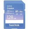 „SanDisk Creator SDXC 128 GB“ 10 klasės UHS-II/U3 V60 atminties kortelė (SDSDXEP-128G-GNCIS)