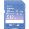 „SanDisk Creator SDXC 512 GB“ 10 klasės UHS-II/U3 V60 atminties kortelė (SDSDXEP-512G-GNCIS)