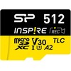 Atminties kortelė Silicon Power Inspire | 512 GB | Micro SDXC | Flash atminties klasė C10, UHS-I U3, V30