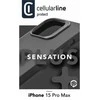 Cellular Line Cellularline Sensation Plus - Apple iPhone 15 Pro Max dėklas su MICROBAN Coating juodas