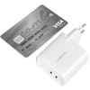 Įkroviklis LogiLink Logilink Steckdosenadapter, 2x USB-C, GaN, 40W