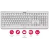 Klaviatūra Cherry KC 1000 su laidu CH-išdėstymas wei/grau