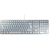 Klaviatūra Cherry KC 6000 SLIM / BE / Sidabrinis/Baltas