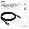 Club 3D Club3D kabelis USB4 Gen3x2 Type-C Dvipusis kabelis 8K60Hz, duomenų sparta 40 Gbps, PD 240W(48V/5A) EPR M/M 2m