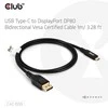 Kabelis Club 3D Club3D Kabelis USB Typ C DP 2.1 1m 10K60Hz St/St mažmeninė prekyba