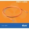 Club 3D Oranžinis USB-C į USB-C kabelis 2m (M/M) Oranžinis CLUB3D