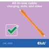 Club 3D Oranžinis USB-C į USB-C kabelis 2m (M/M) Oranžinis CLUB3D