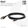 Club 3D USB-C į DisplayPort kabelis 2m CLUB3D