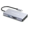 Adapteris AV Conceptronic CONCEPTRONIC dokas USB-C->HDMI,USB3.0,100WPD 10-in-1 0.25m gr