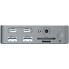 Šakotuvas Carruzzo Conceptronic DONN25G knyginių kompiuterių dokas / jungčių replikatorius Vielinis USB 3.2 Gen 2 (3.1 Gen 2) Type-C Sidabras