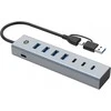 „Conceptronic“ „Conceptronic HUBBIES20G“ koncentrinis šakotuvas, USB 3.2 Gen 1 (3.1 Gen 1) Type-C, 5000 Mbit/s, pilkas