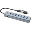 HUB USB Conceptronic Conceptronic HUBBIES21GP huby i koncentratory USB 3.2 Gen 1 (3.1 Gen 1) Type-A 5000 Mbit/s Pilka