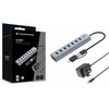 HUB USB Conceptronic Conceptronic HUBBIES21GP huby i koncentratory USB 3.2 Gen 1 (3.1 Gen 1) Type-A 5000 Mbit/s Pilka
