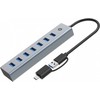 USB ŠAKOTUVAS „Conceptronic“ „Conceptronic HUBBIES21G“ koncentratorius USB 3.2 Gen 1 (3.1 Gen 1) A tipo 5000 Mbit/s Pilka