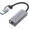 Adapteris USB Conceptronic USB-C - RJ-45 Pilka (ABBY08G)