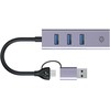 HUB USB Conceptronic CONCEPTRONIC Adapteris USB-C/-A3.0->GbE+3x-A3.0 5Gbs gr