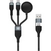 Conceptronic ETTA08B15 kabelis USB USB 2.0 1,5 m USB A 2 x USB C Juodos spalvos