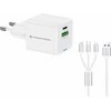 Įkroviklis Conceptronic CONCEPTRONIC Ladegerät 2Port 33W,1xUSB-C,1xUSB-A +3-in-1 sw