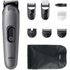 Braun AIO3540, Juoda, Pilka, 0,5 mm, 2,1 cm, Barzda, Ausys, Antakiai, Veidas, Ūsai, Nosis, Baterija, 50 min.