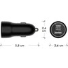 Įkroviklis dbramante dbramante1928 re-charge - Maitinimo šaltinis automobilinis - 30 Watt - 2 wyjścia (USB-C, USB) - juoda