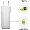 dbramante1928 - Įkrovimas - Sieninis įkroviklis GaN - USB-C 65W EU - Baltas