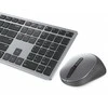 Klaviatūra Dell KM7321W - Standard - RF belaidė + Bluetooth - AZERTY - Pilkas - Titanium - su pele