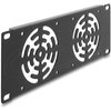 Delock 10? 2 HE Rackblende für 2 Lüfter 80 x 80 mm dunkelgrau