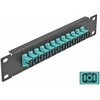 Delock 10? FO patch panel 12 port SC Simplex aqua 1 U juodas