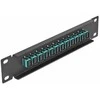 Delock 10? FO patch panel 12 port SC Simplex aqua 1 U juodas