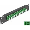Delock 10? LWL Patchpanel 12 Port LC Duplex grün 1 HE juodas