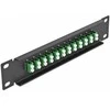 Delock 10? LWL Patchpanel 12 Port LC Duplex grün 1 HE juodas
