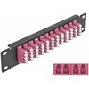 Delock 10? LWL Patchpanel 12 Port LC Quad violett 1 HE juodas