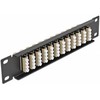 Delock 10? LWL Patchpanel 12 Port LC Quad beige 1 HE juodas