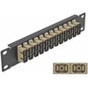 Delock 10? LWL Patchpanel 12 Port SC Duplex beige 1 HE juodas