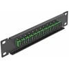 Delock 10? LWL Patchpanel 12 Port SC Simplex grün 1 HE juodas