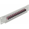 Delock 10? LWL Patchpanel 12 Port SC Simplex violett 1 HE grau