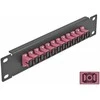Delock 10? LWL Patchpanel 12 Port SC Simplex violett 1 HE juodas