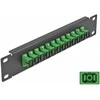 Delock 10? LWL Patchpanel 12 Port SC Simplex grün 1 HE juodas