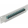 Delock 10? LWL Patchpanel 12 Port SC Simplex aqua 1 HE grau