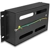Delock 10? Schutzschalterleiste mit Abdeckung und Hutschiene 3 HE Metall juodas