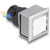 Delock 16 mm Kunststoff Signallampe baltas / Lötversion / viereckig
